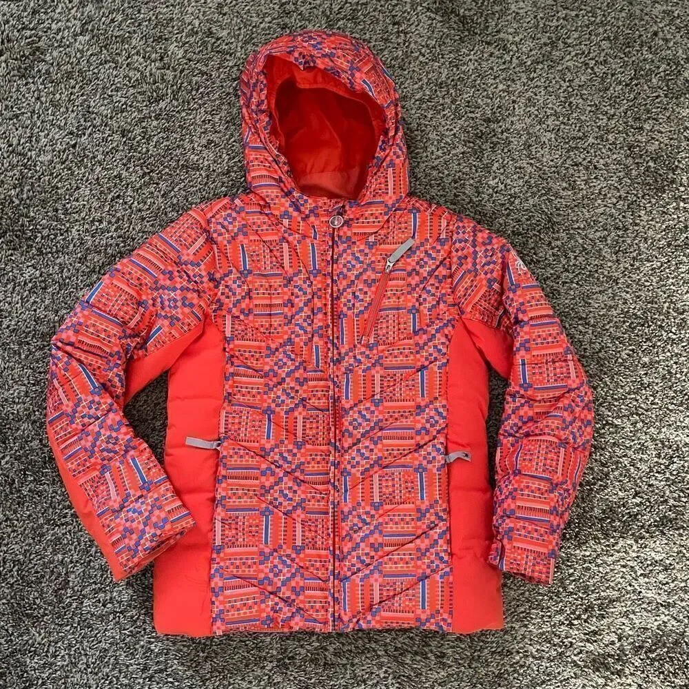 Spyder Girl's Hottie Ski Jacket Coat Orange Youth size 14